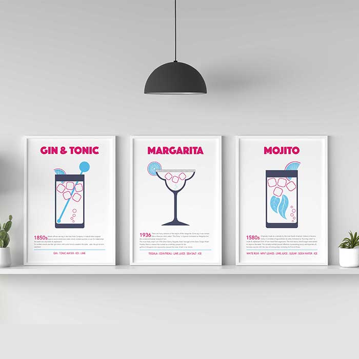 Mojito Cocktail Design | Prints Available In All Sizes | Cocktail Collection