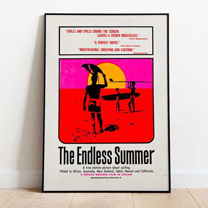 Endless Summer | Classic Surf Film Poster | Cinema Version With Text