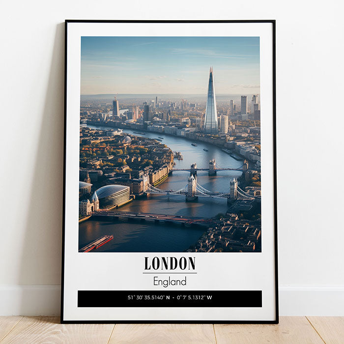 London City Skyline, England | UK | Photographic Travel Poster | Print