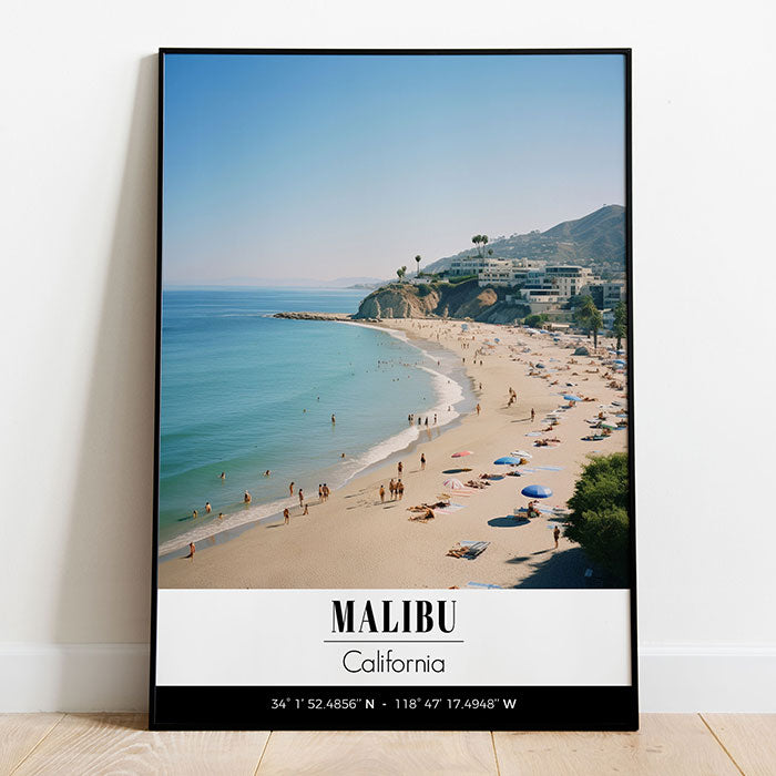 Malibu Beach, California | USA | Photographic Travel Poster | Print