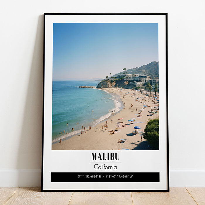 Malibu Beach, California | USA | Photographic Travel Poster | Print