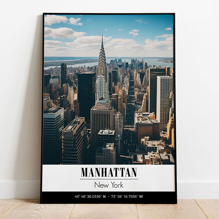 Manhattan Skyline, New York | USA | Photographic Travel Poster