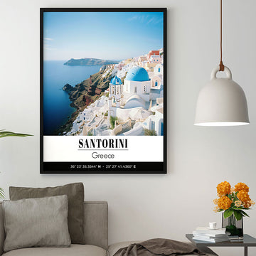 Santorini, Greece | Photographic Travel Poster