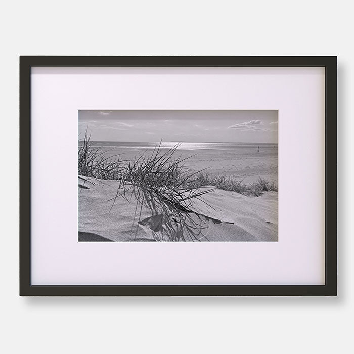 Sand Dunes On A Tranquil Beach | Black and White