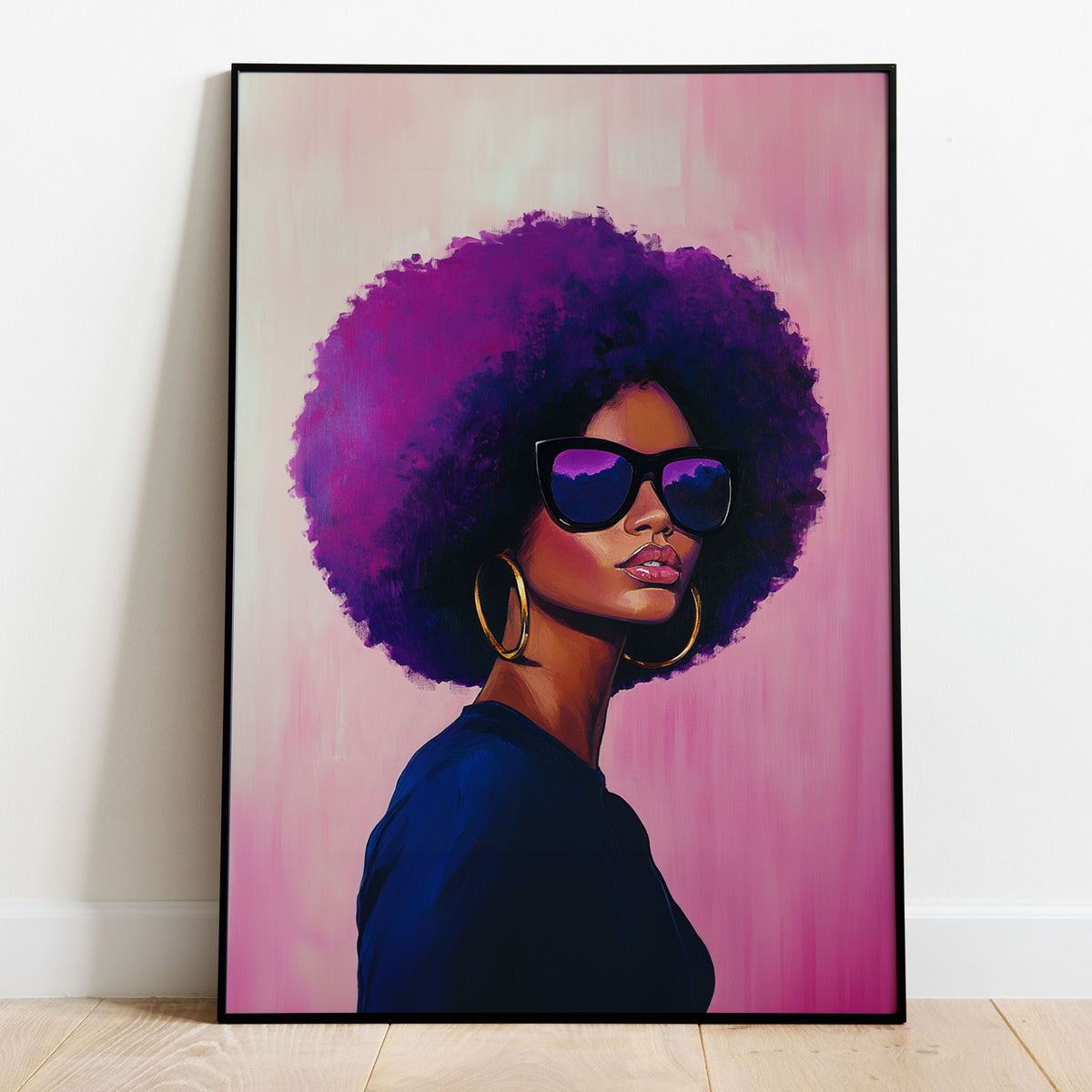 Cool Afro Woman With Glasses