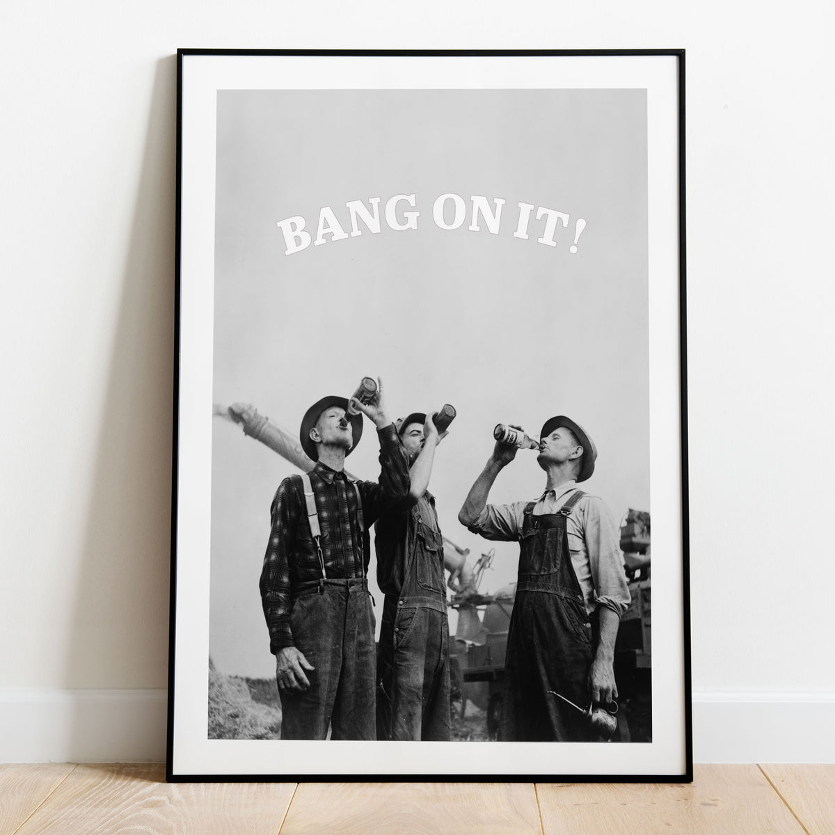 Bang On It! Vintage Workers Art Print