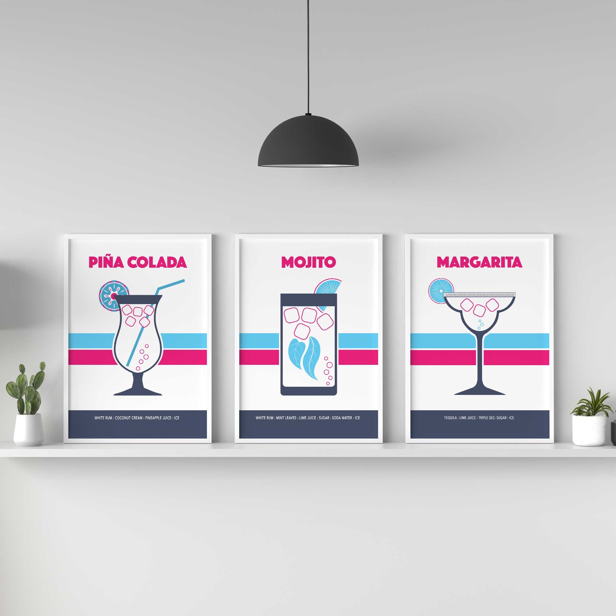 Piña Colada, Retro Print