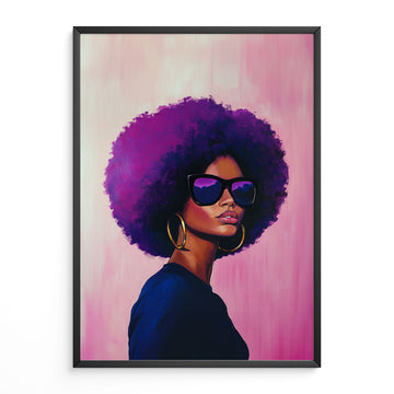 Cool Afro Woman With Glasses