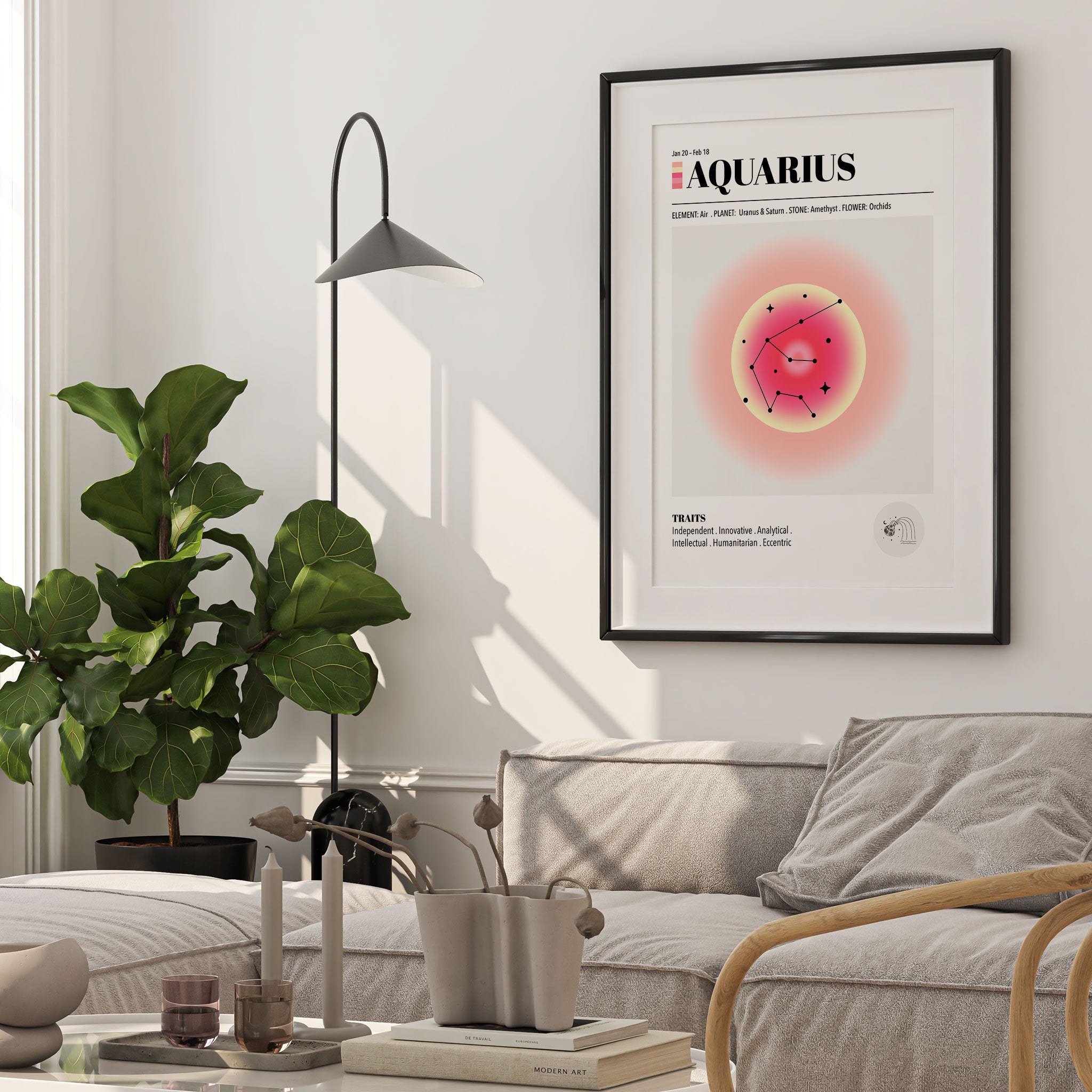 Aquarius Zodiac Art Print