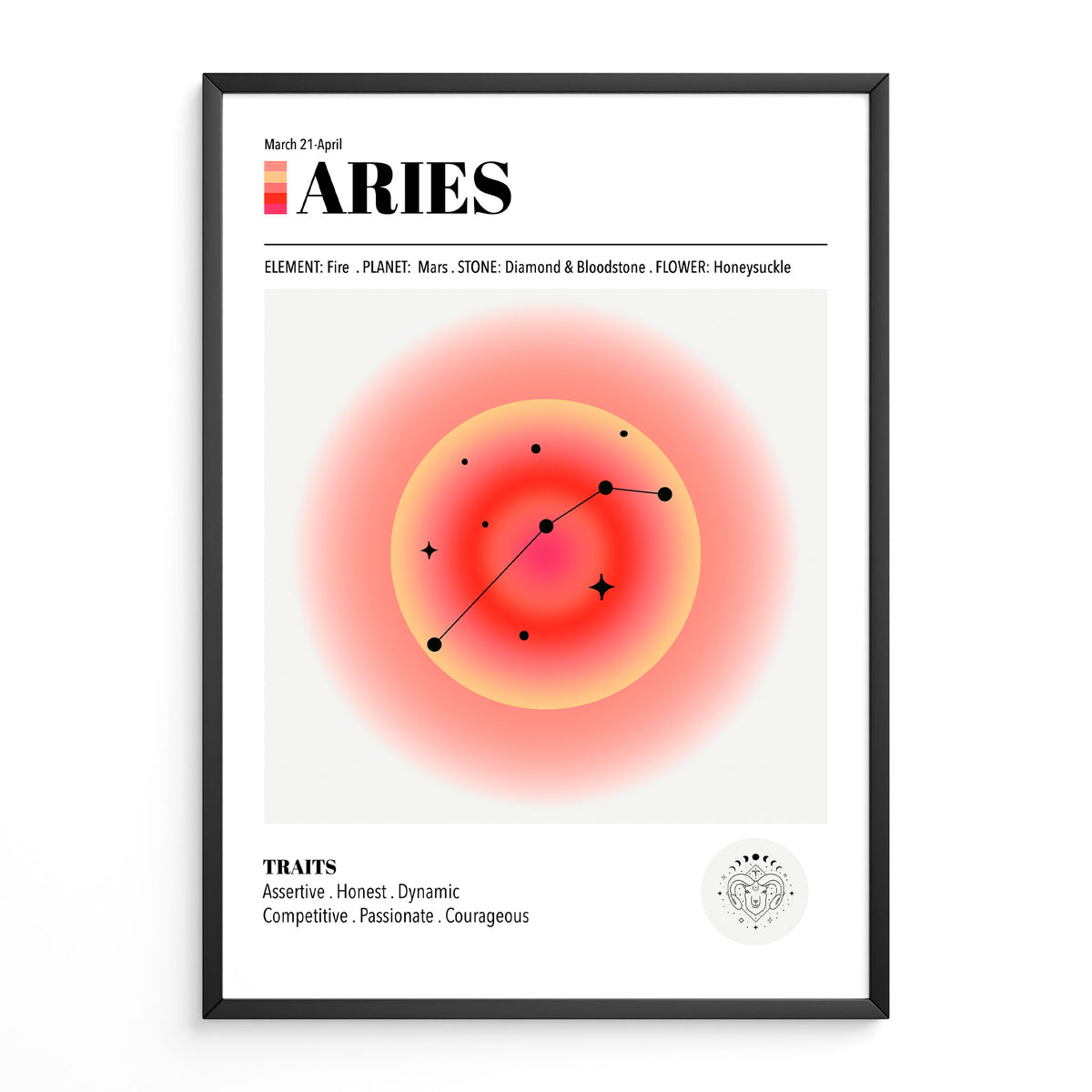 Aries Zodiac Art Print