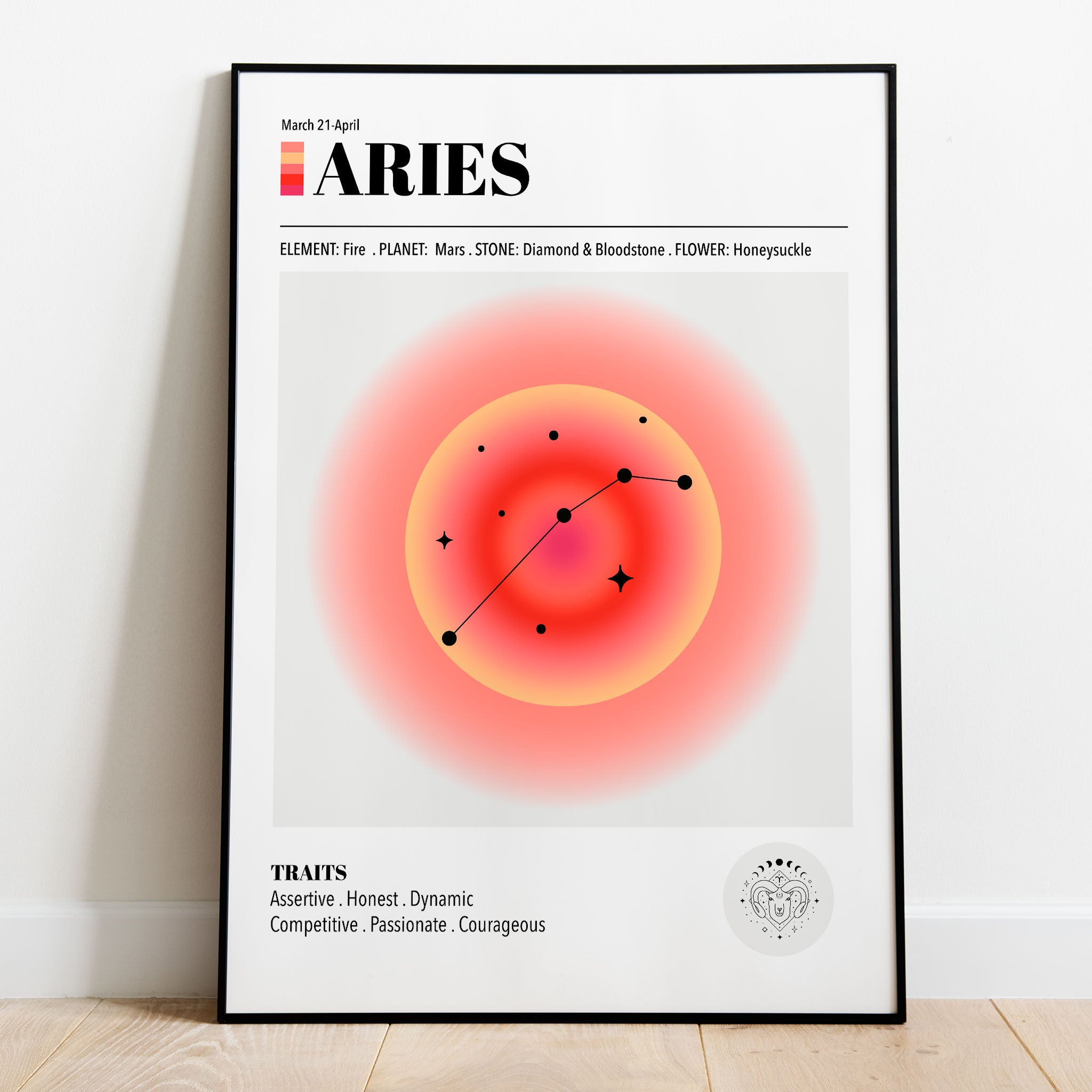 Aries Zodiac Art Print