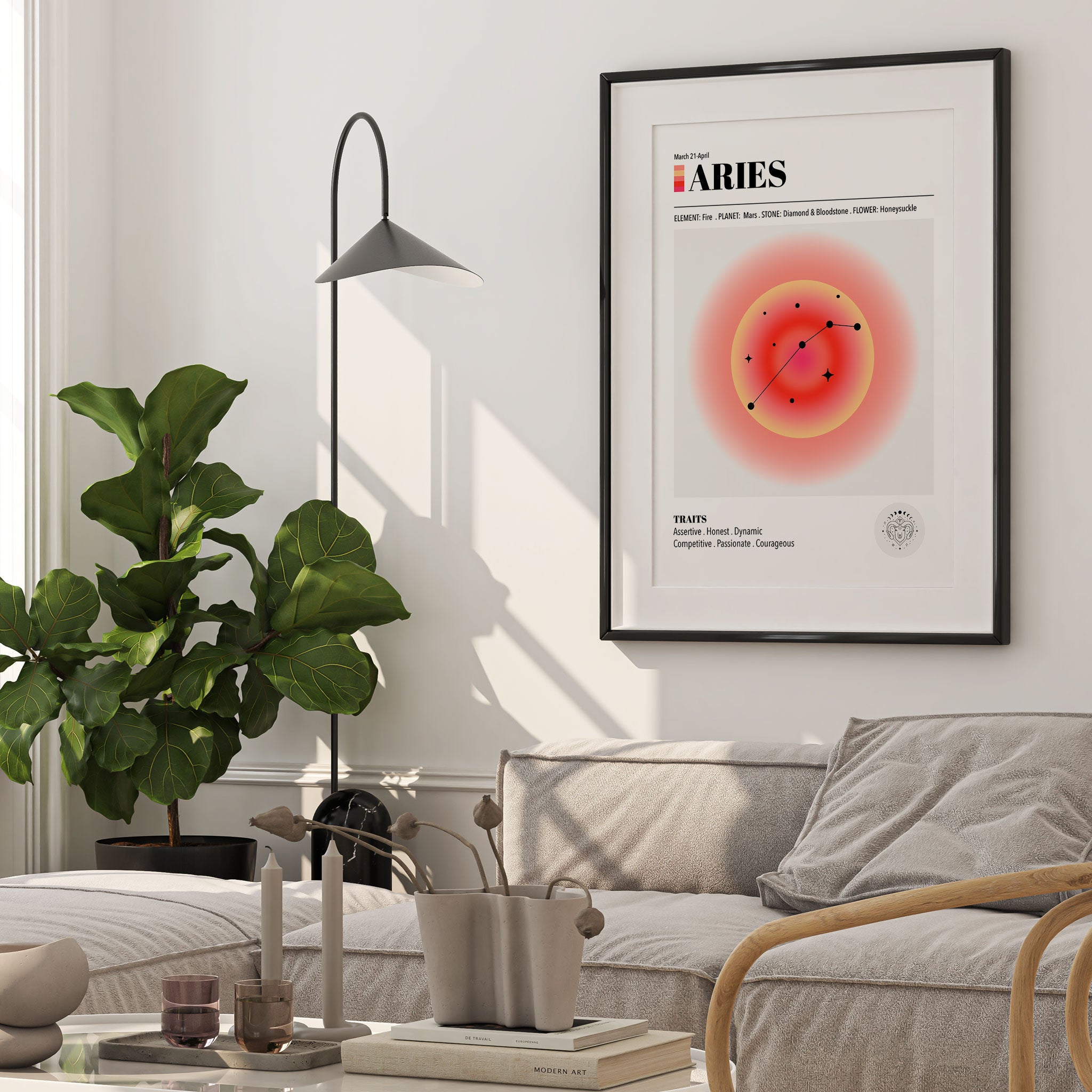 Aries Zodiac Art Print
