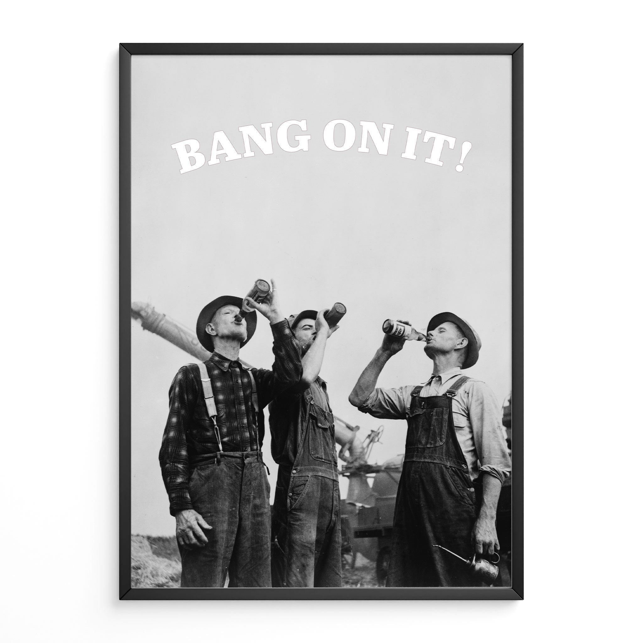 Bang On It! Vintage Workers Art Print