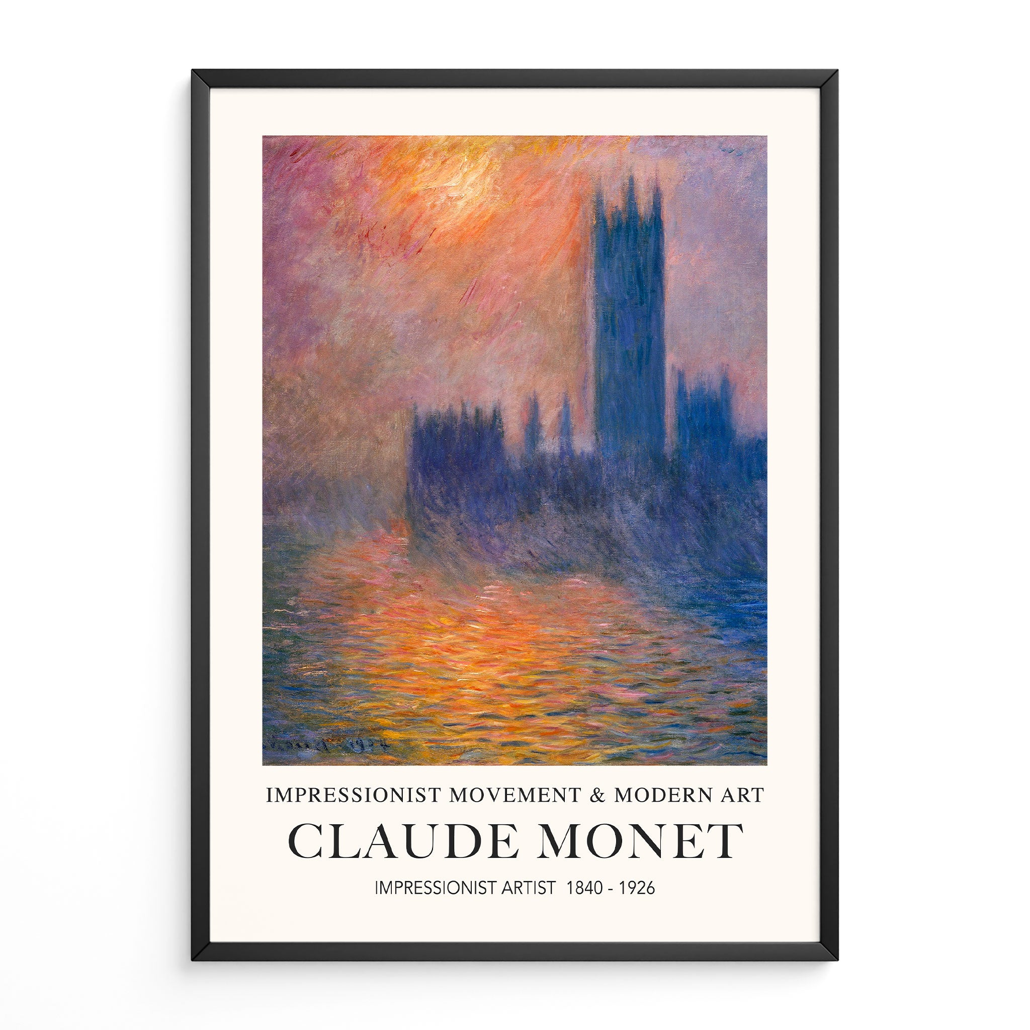 Claude Monet's The Houses of Parliament, Sunset