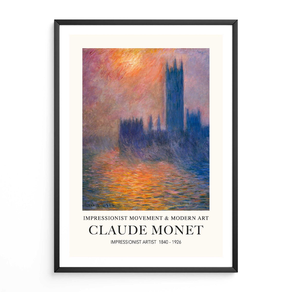 Claude Monet's The Houses of Parliament, Sunset