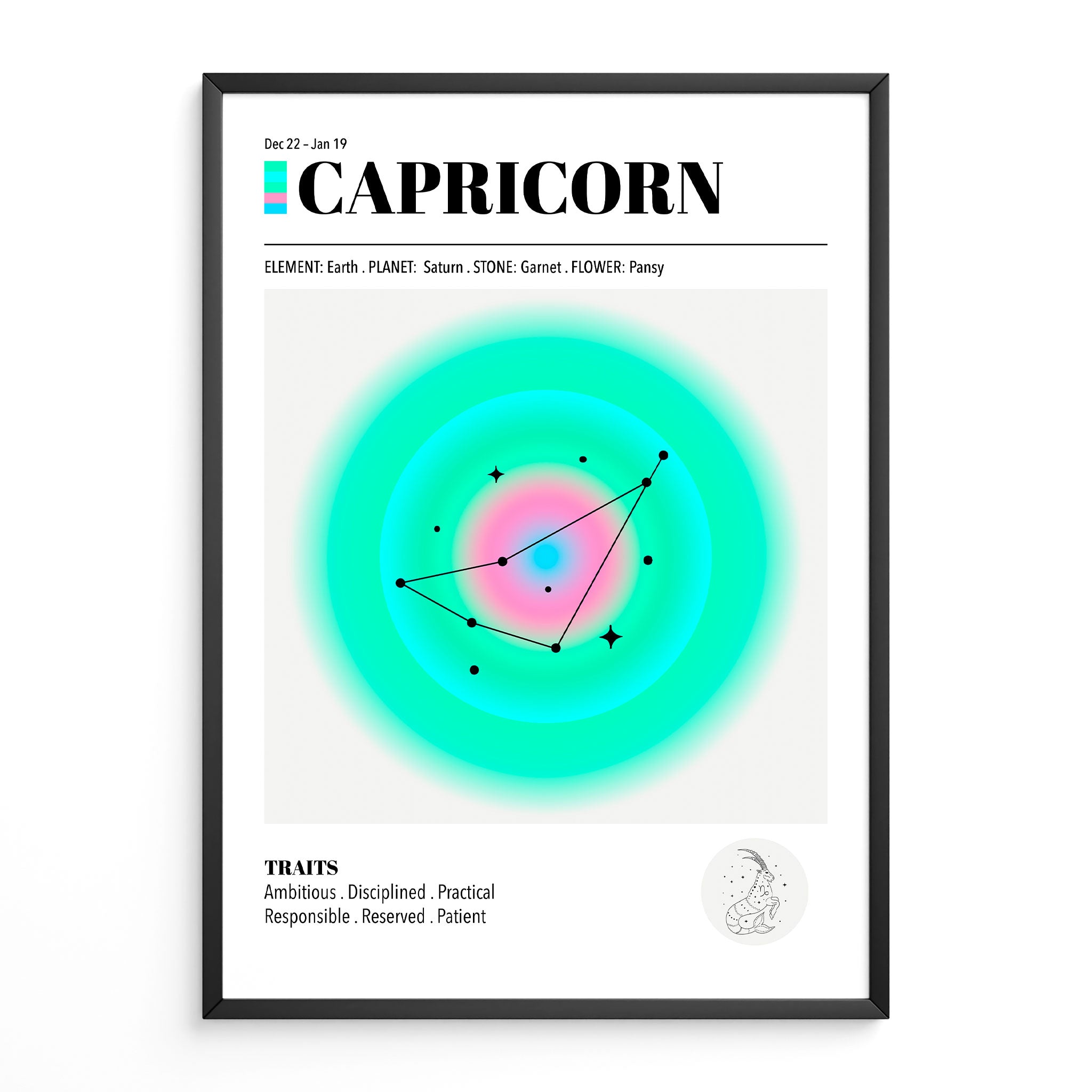 Capricorn Zodiac Art Print