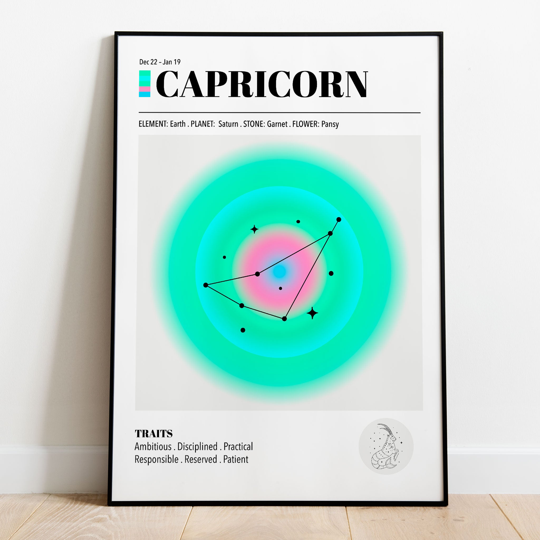 Capricorn Zodiac Art Print