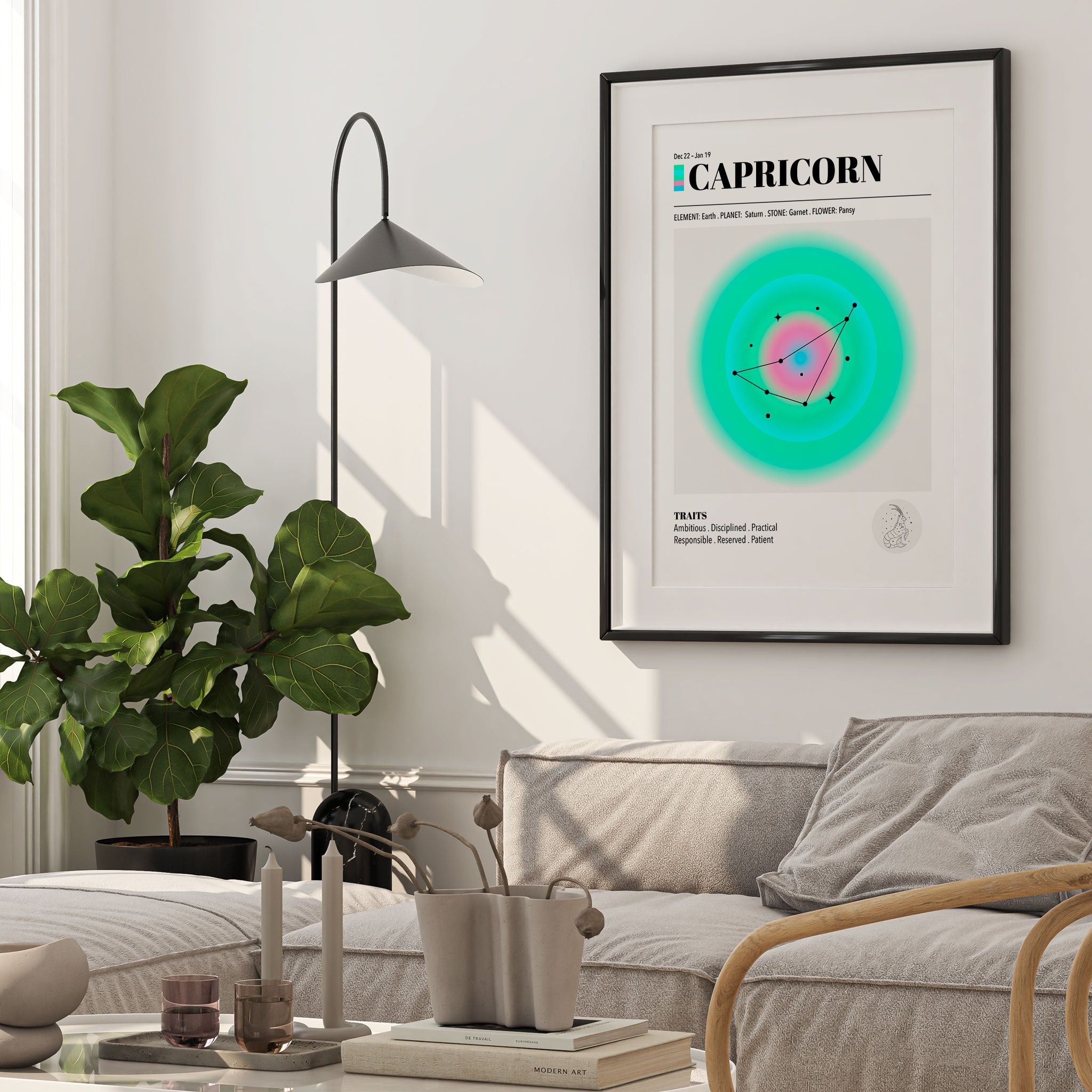 Capricorn Zodiac Art Print