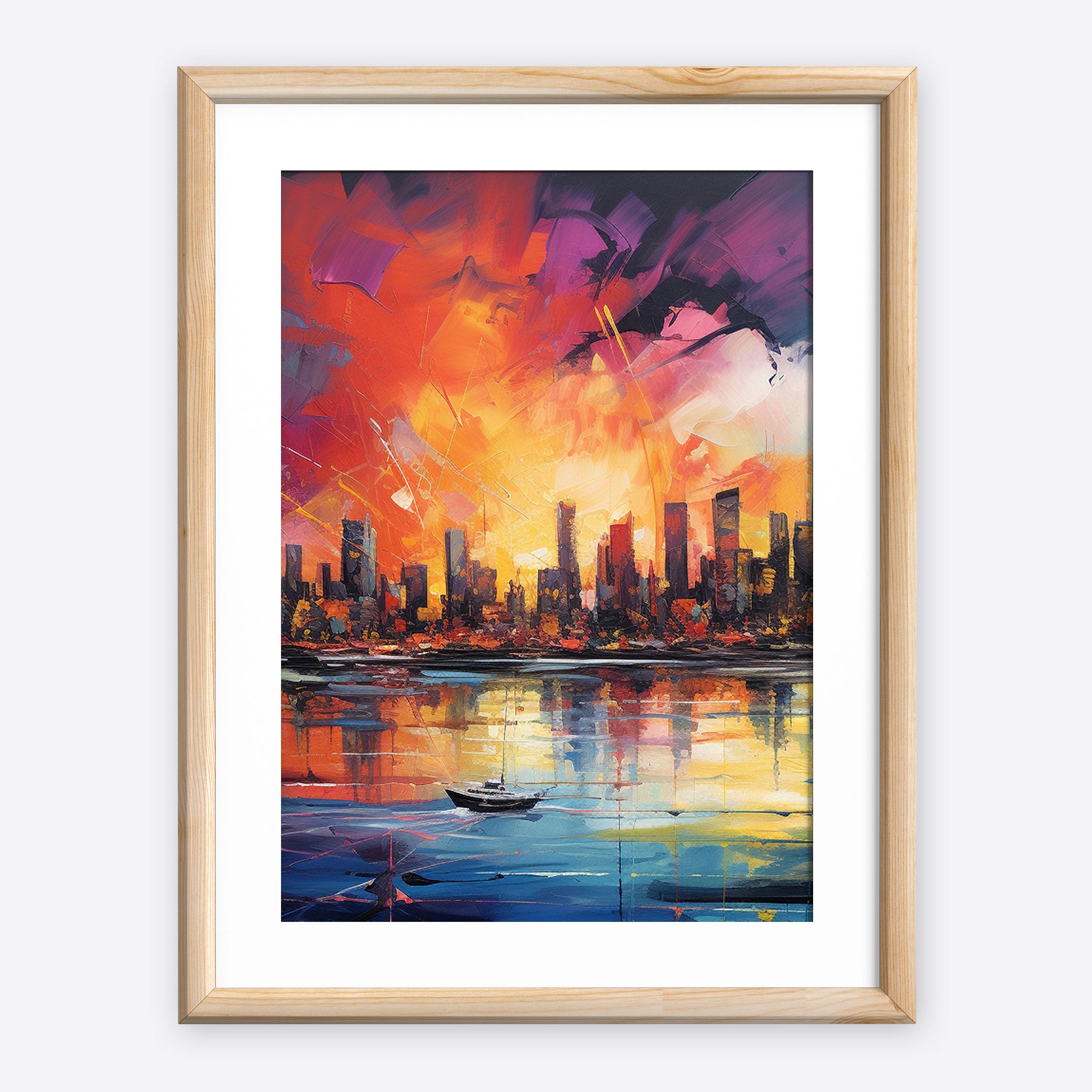 City Skyline On Fire