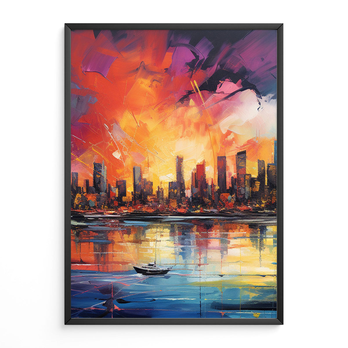 City Skyline On Fire