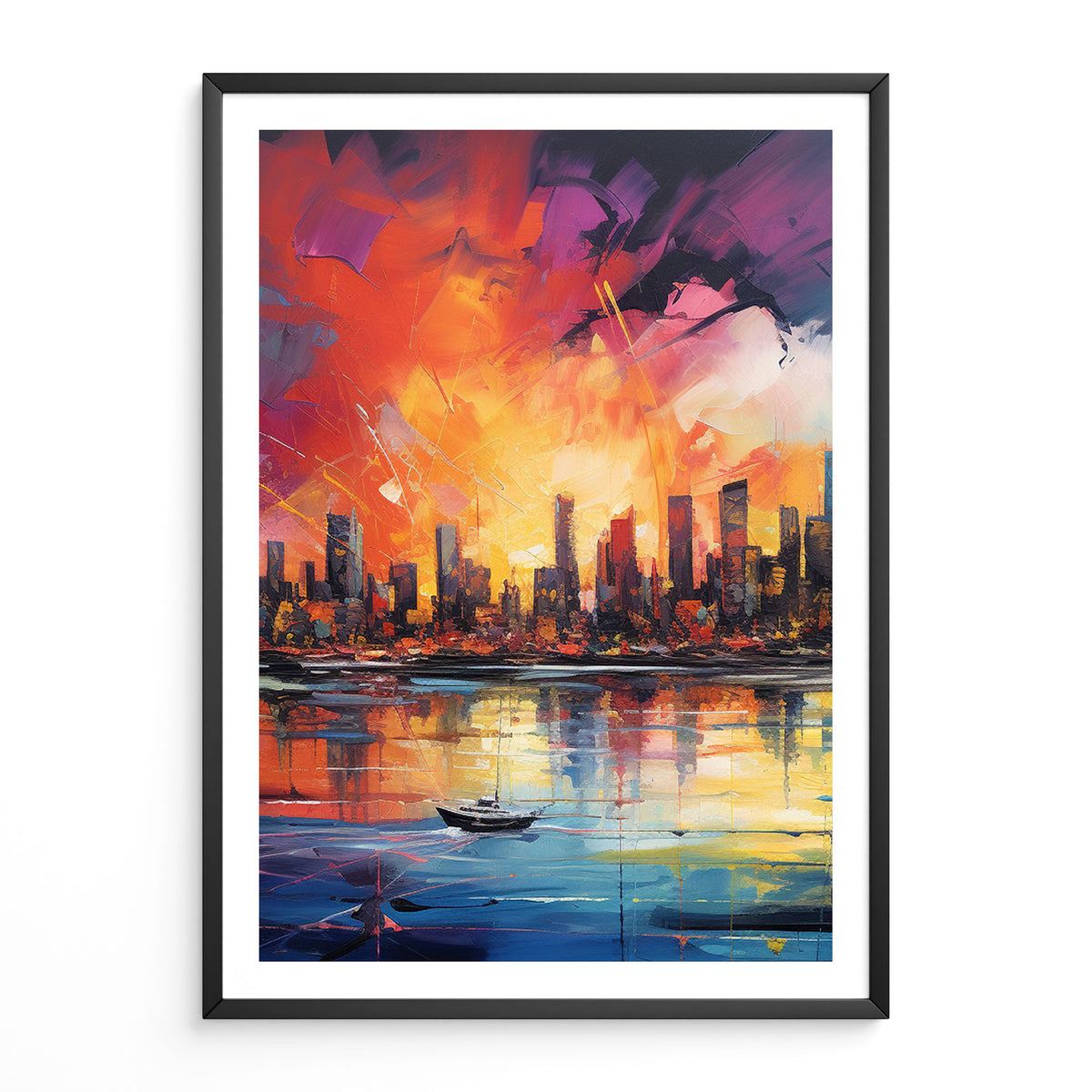 City Skyline On Fire