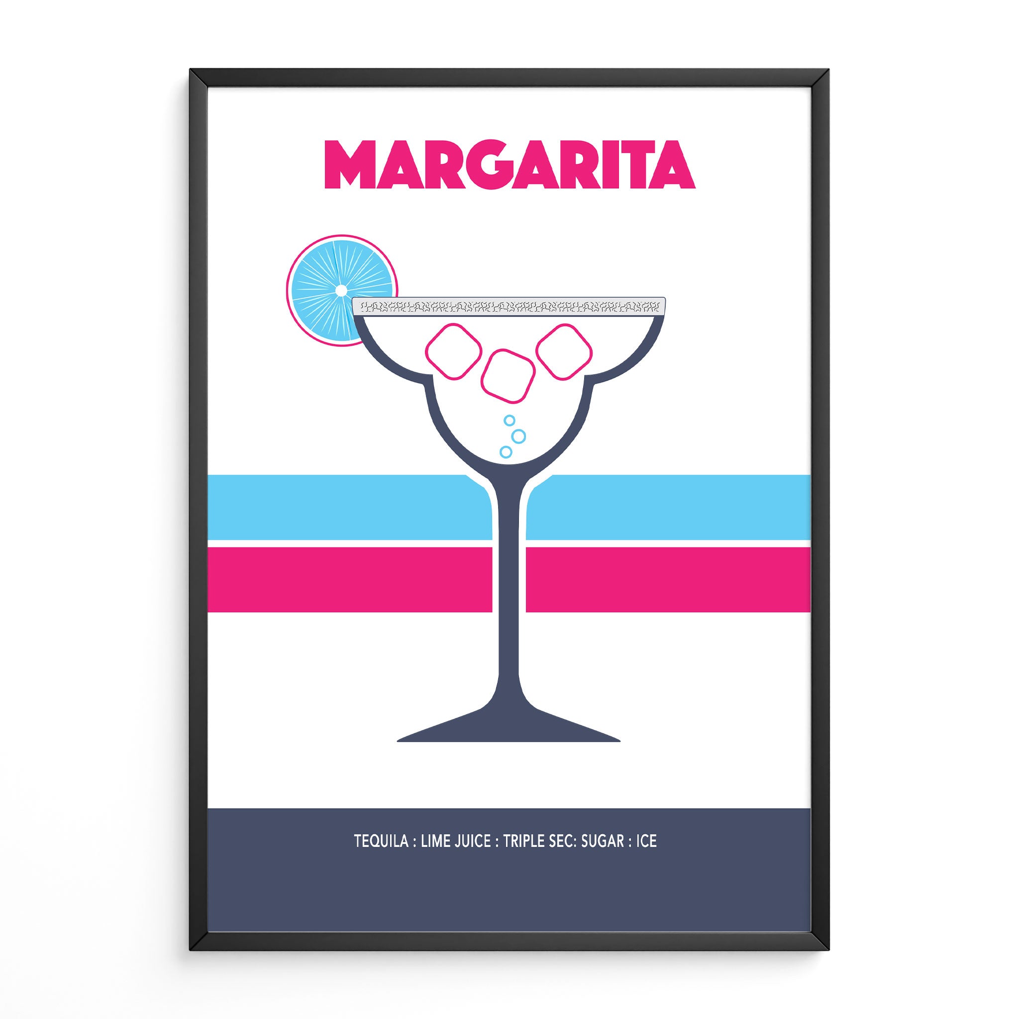 Margarita Cocktail, Retro Print