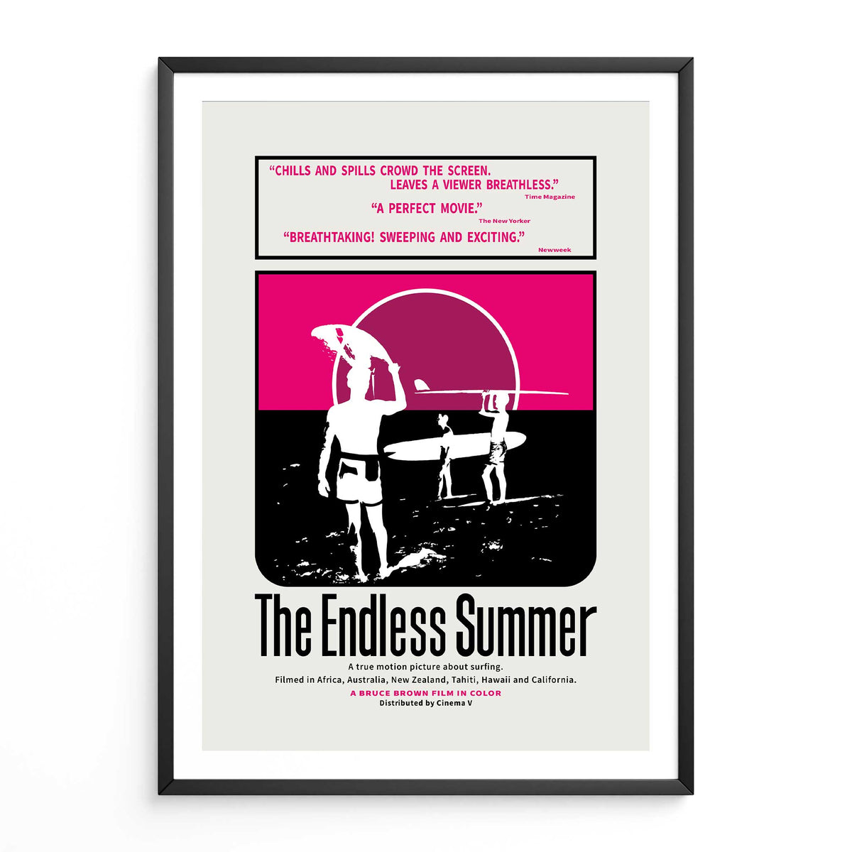 Endless Summer Original Movie Poster-Black & Pink