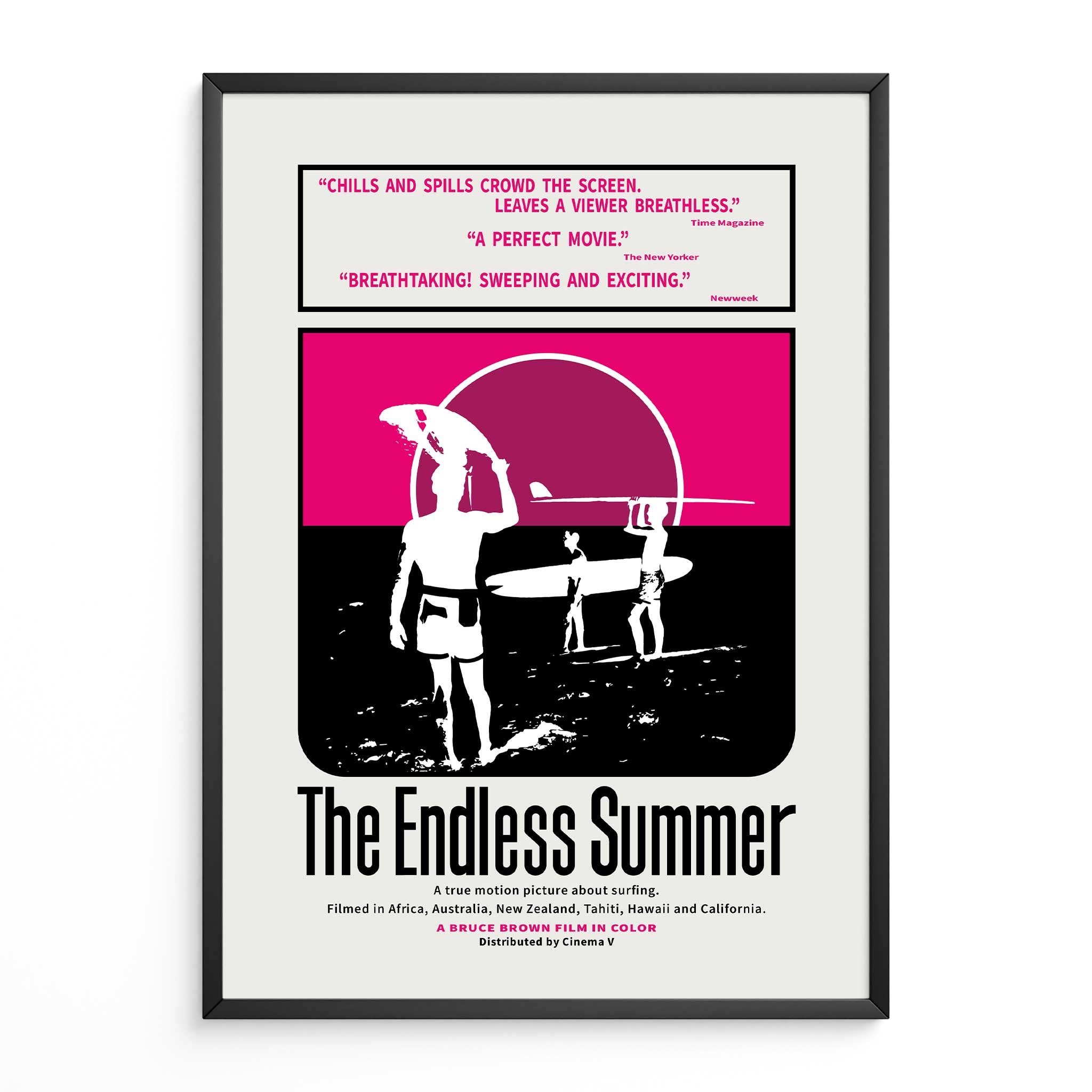 Endless Summer Original Movie Poster-Black & Pink