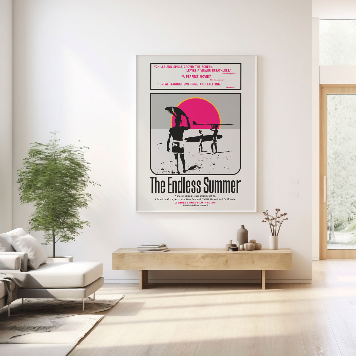 Endless Summer Original Movie Poster-Grey & Pink