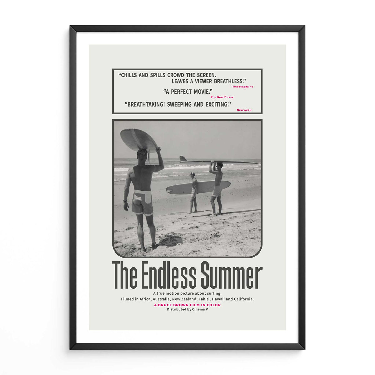 Endless Summer Original Movie Poster-Black & White