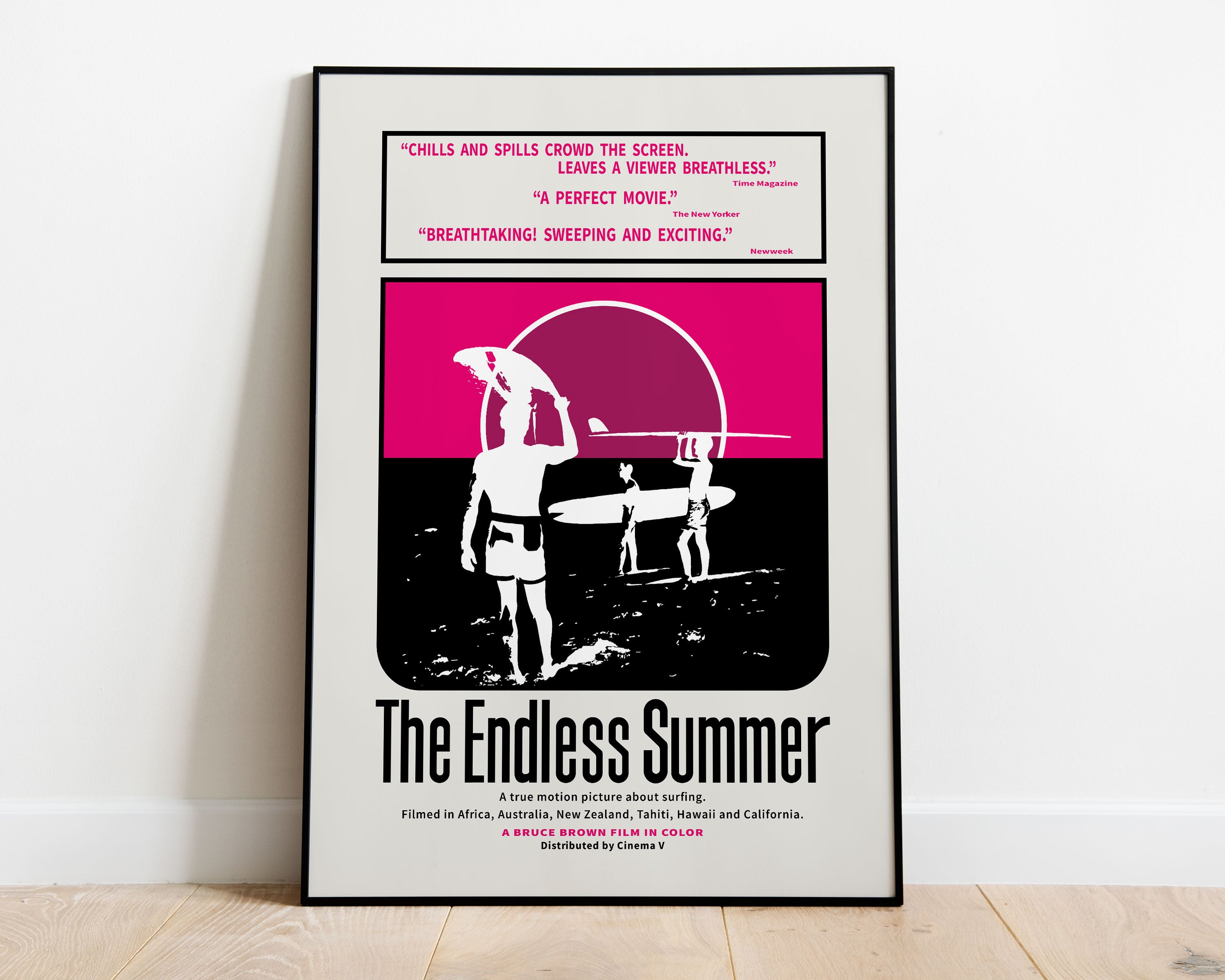 Endless Summer Original Movie Poster-Black & Pink
