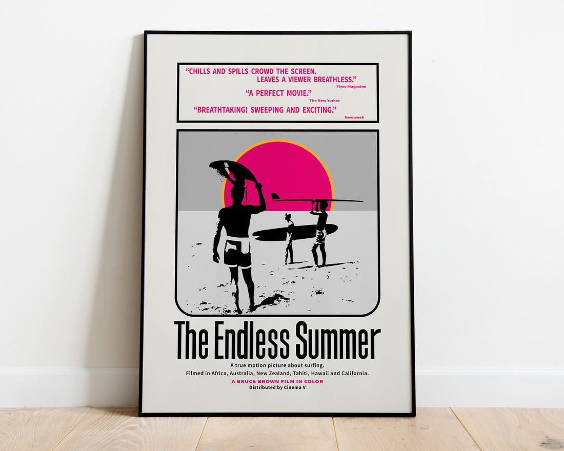 Endless Summer Original Movie Poster-Grey & Pink