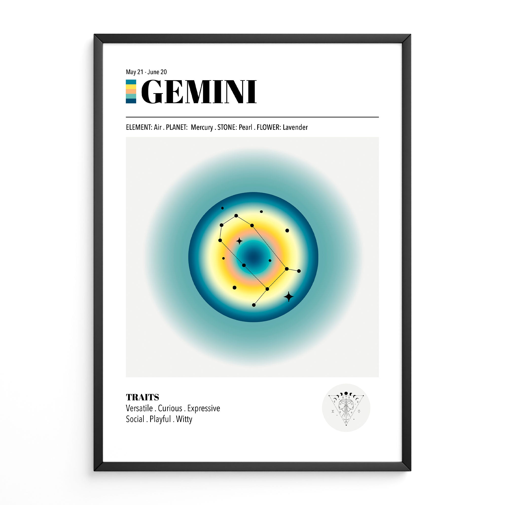 Gemini Zodiac Art Print