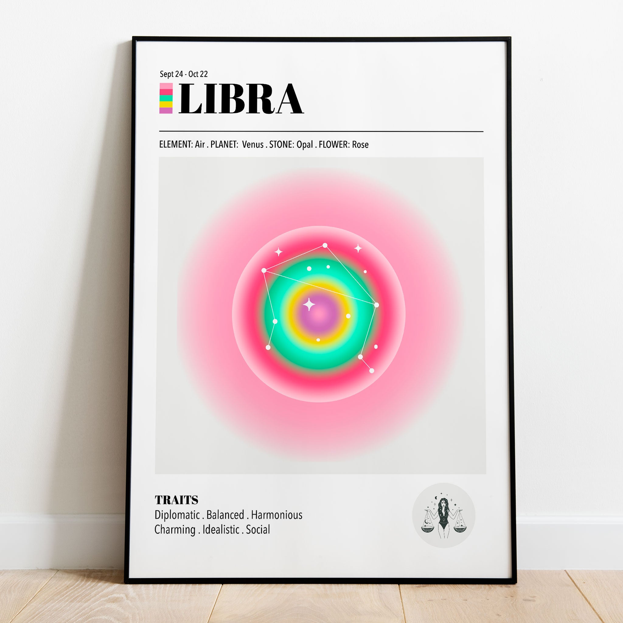 Libra Zodiac Art Print
