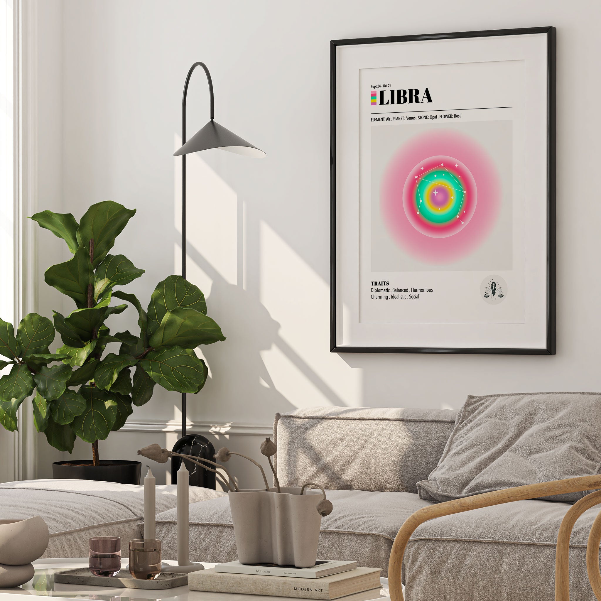 Libra Zodiac Art Print