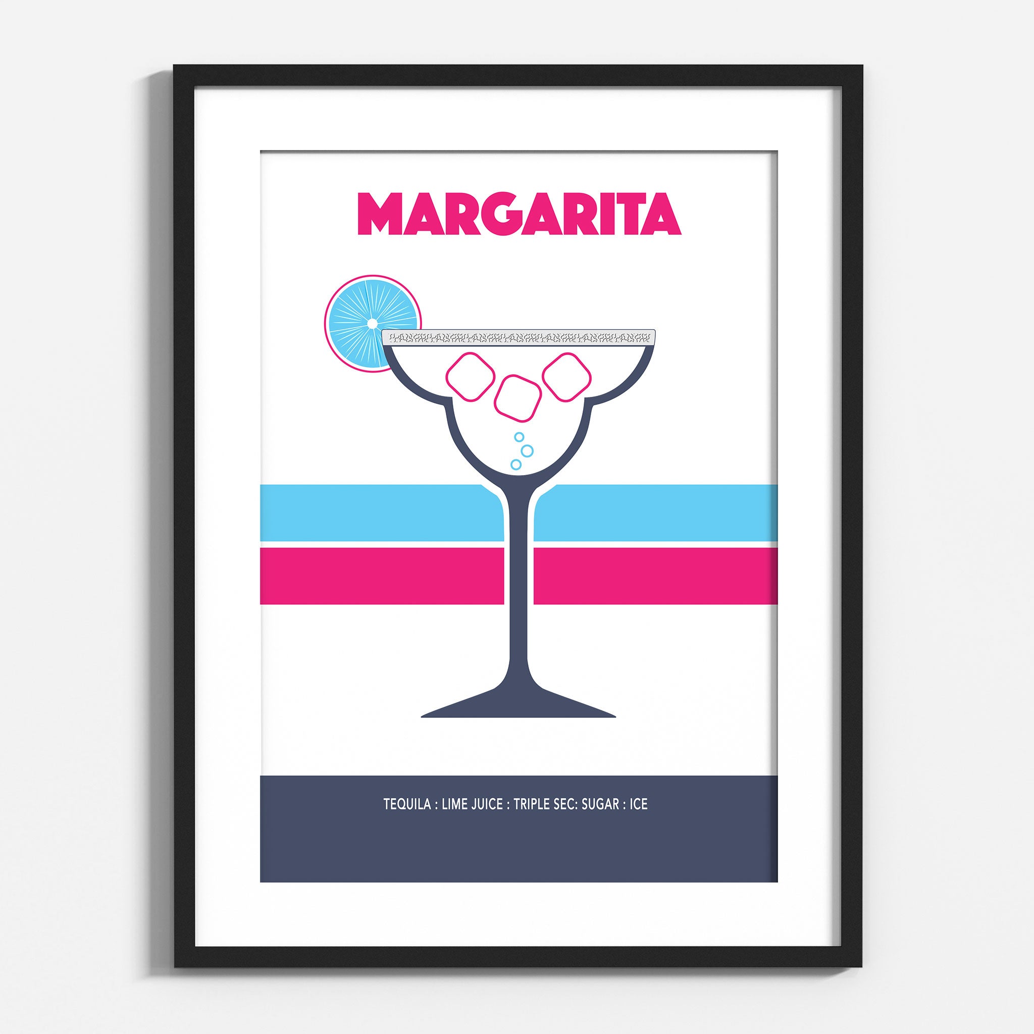 Margarita Cocktail, Retro Print