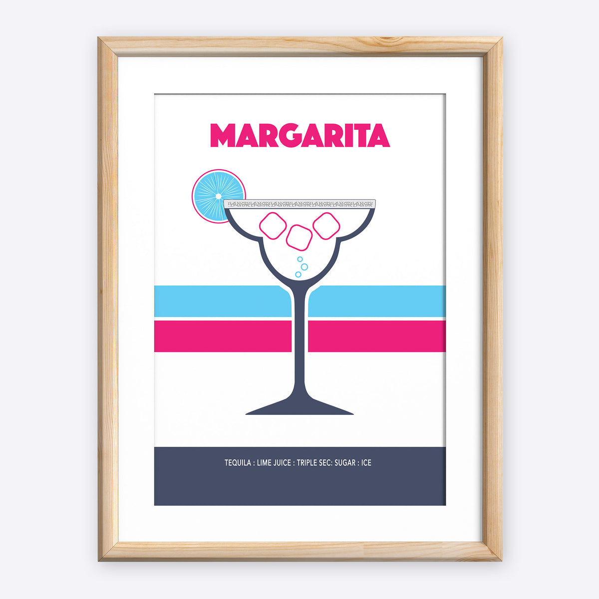Margarita Cocktail, Retro Print