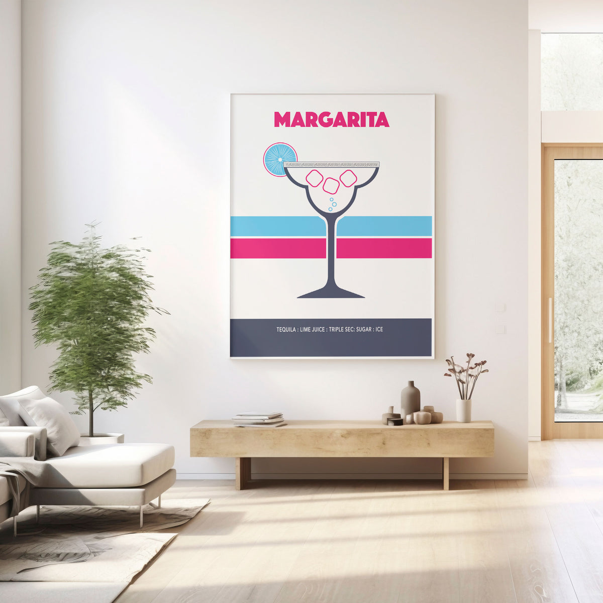 Margarita Cocktail, Retro Print