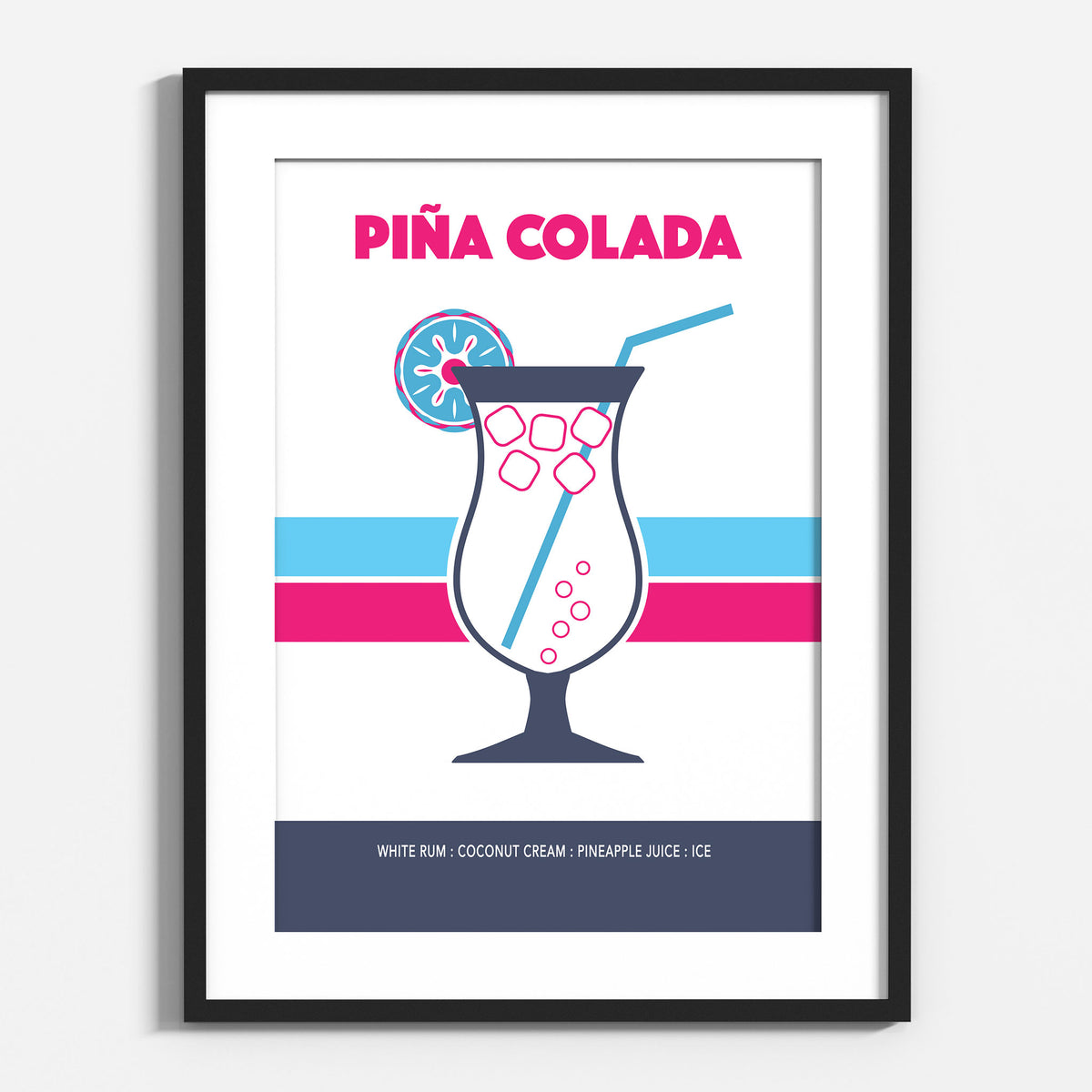 Piña Colada, Retro Print