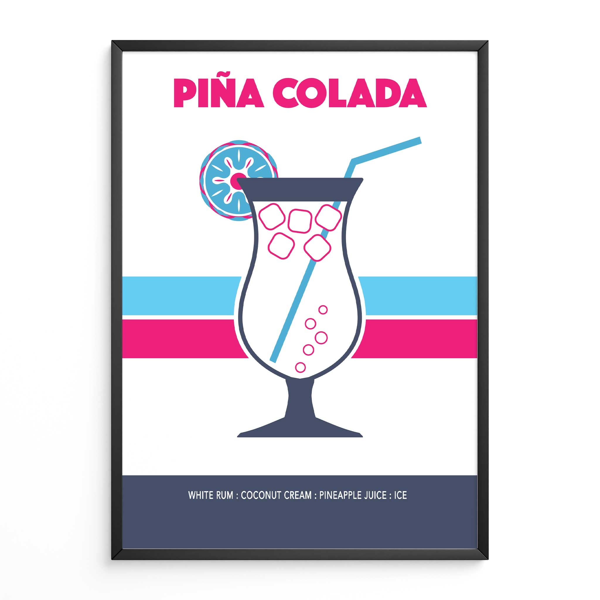 Piña Colada, Retro Print