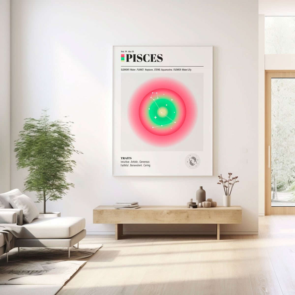 Pisces Zodiac Art Print