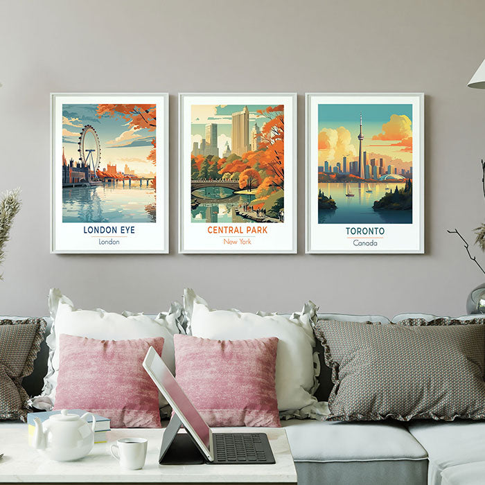 Central Park, New York | Retro Travel Poster | Prints Available In All Sizes | Wall Art