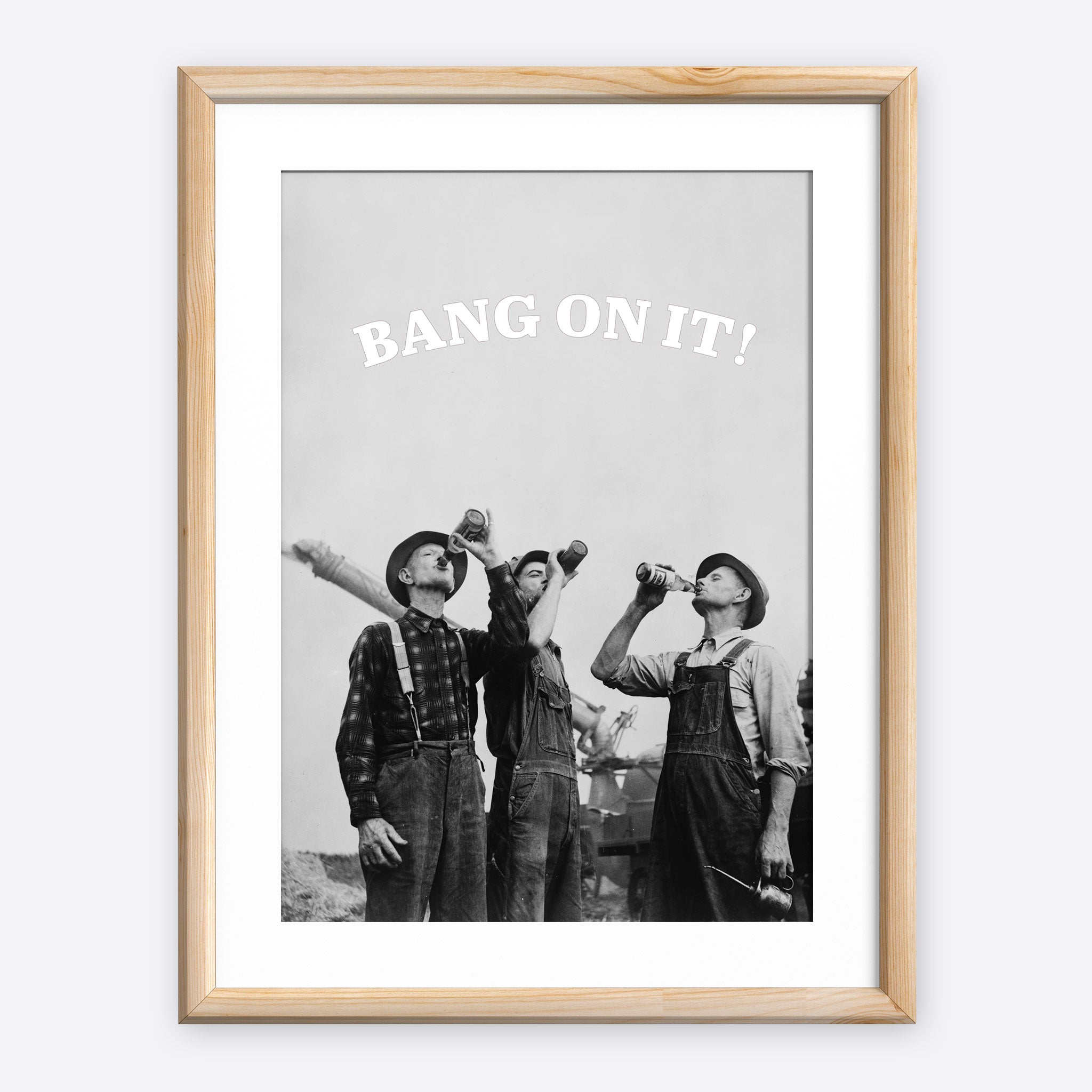 Bang On It! Vintage Workers Art Print