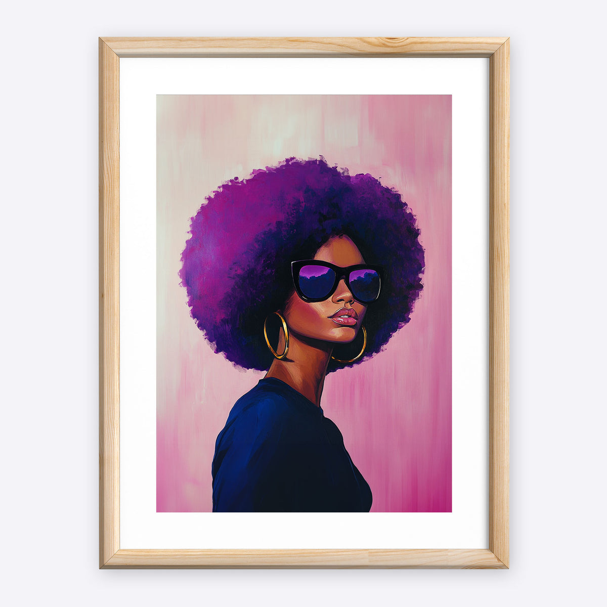 Cool Afro Woman With Glasses