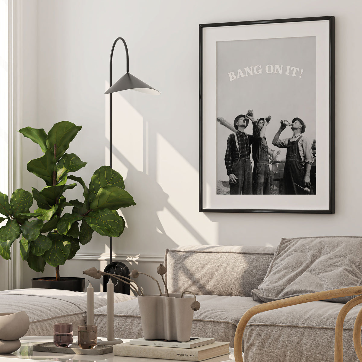 Bang On It! Vintage Workers Art Print
