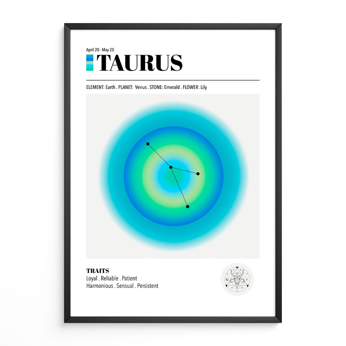 Taurus Zodiac Art Print