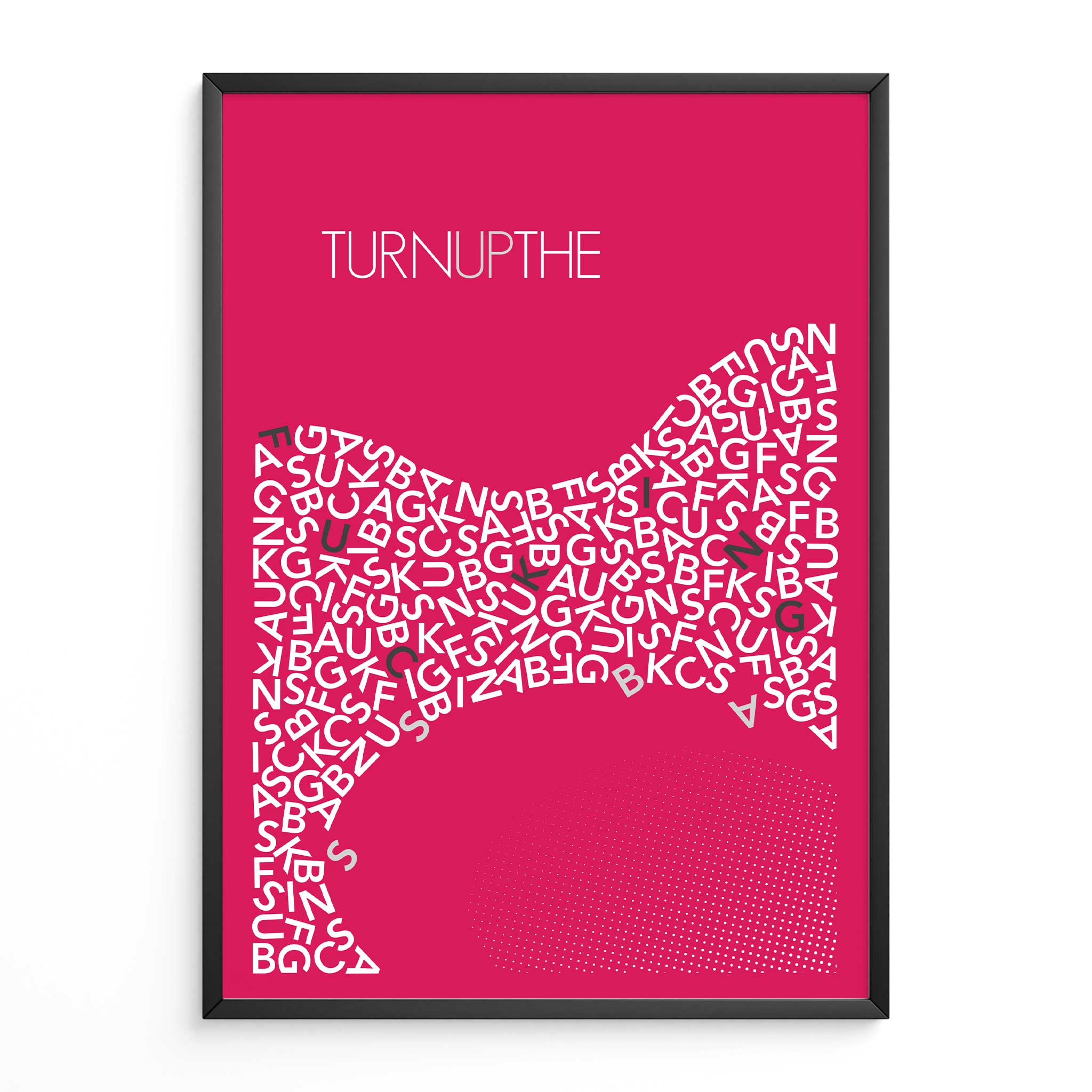Turn Up the Base Typography Poster