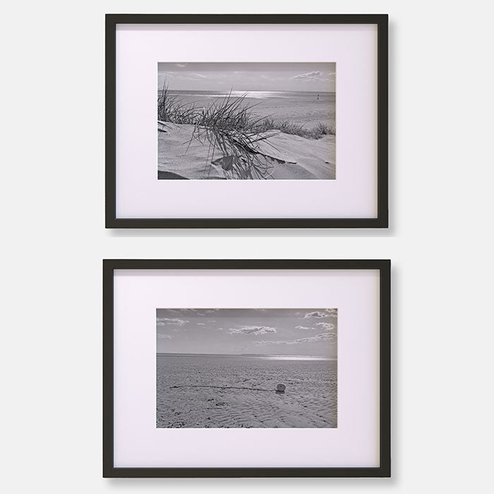 Sandy Beach | Colourful Buoy | Black And White