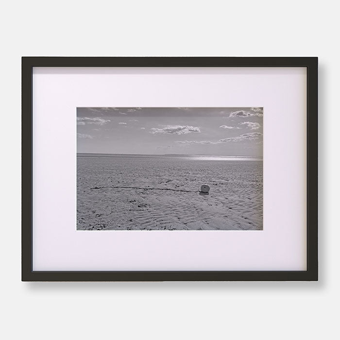 Sandy Beach | Colourful Buoy | Black And White
