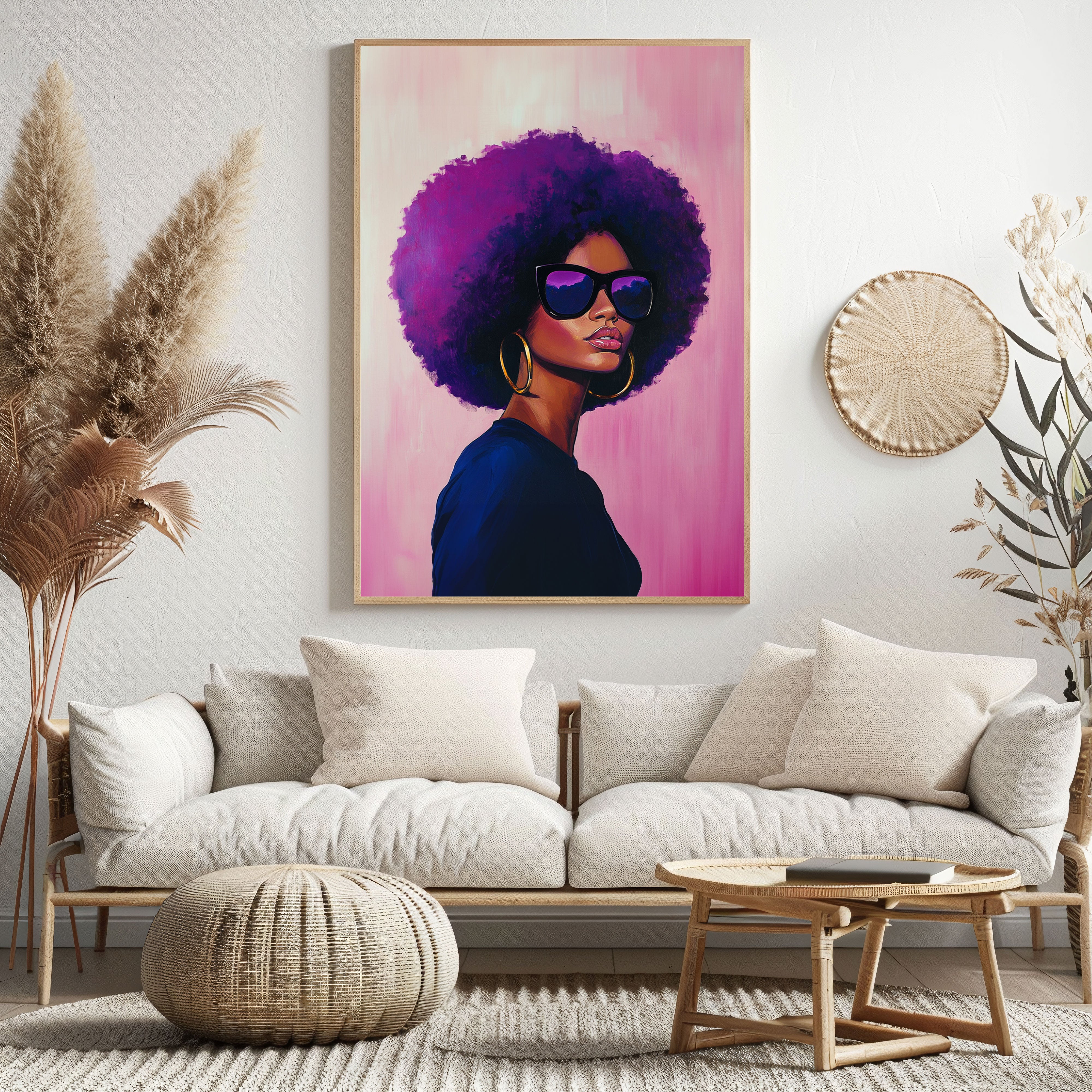 Cool Afro Woman With Glasses